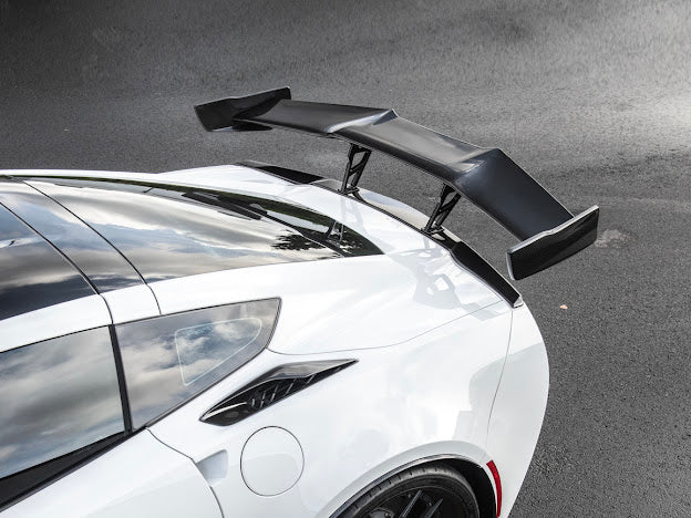 *BLEMISHED-DISCOUNTED* 2014-2019 C7 Corvette - Carbon Fiber "ZR1 Conversion" High Rear Spoiler / Wing Package